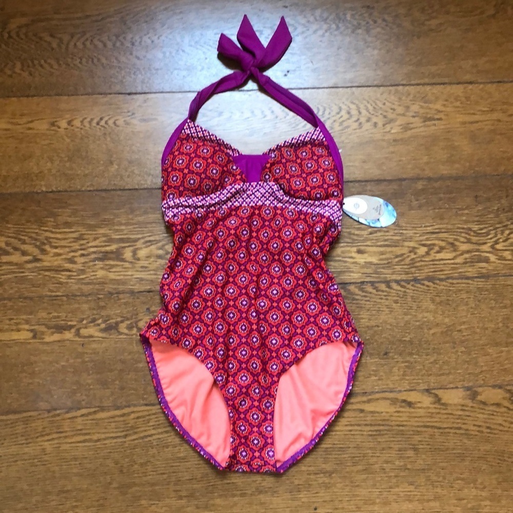 NWT Prana Isla Fuchsia Hyannis One Piece Swimsuit